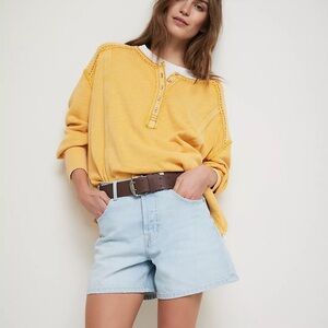 NWT Free People We the Free Tippi Denim Shorts Light Blue